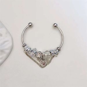 Pandorabracelet Instagram Niche Luxury Luxury Retro Designer Jewelry Style Bracelet, polyvalent pour femmes, ailes d'ange, receveur de rêve, princesse Runawing 998