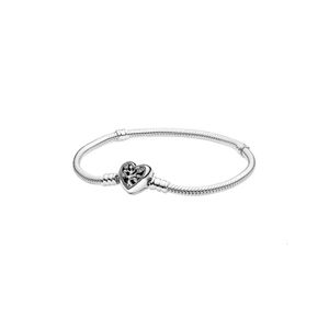 Pandoras – Bracelet de styliste pour femmes, bijou de luxe de qualité originale, perle en argent ronde et lisse