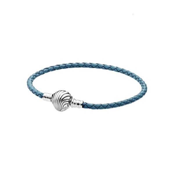 Pandoras – Bracelet de styliste pour femmes, Bracelets porte-bonheur de qualité originale, bijoux en perles d'argent, coquillage, en cuir tressé