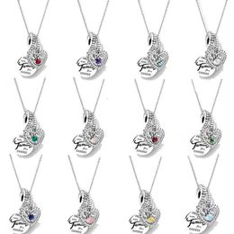 Pandoras ketting Pandoras Sterling Zilver S925 Ster Taal Wens Verjaardag Stenen Ketting Cadeau voor beste vrienden Pandoras Box Charms Ketting Pandoras