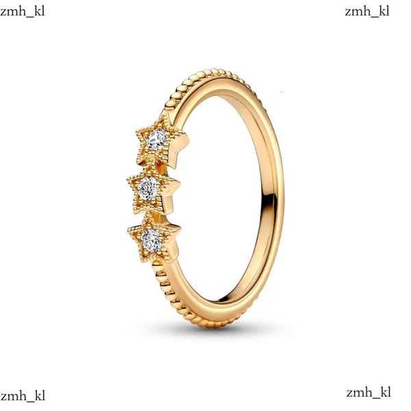 Pandoras Ring Designer Bijoux Sier Women Ajustement Ring Original Heart Crown Crown Rings Gold plaqué zircon Sparkling Princess Bone Pandorabracelet 200