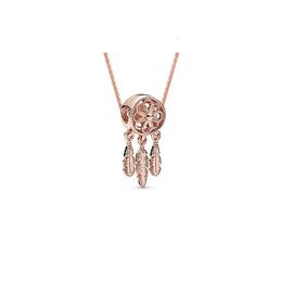 Pandoras S925 Collana in argento oro rosa Set Dream Catcher Hollow Galaxy Fashion Designer Collana per ragazze Regalo Collana con ciondoli Pandora