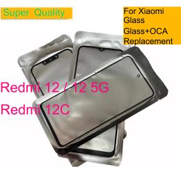 Paneel 10 -stcs/lot voor Xiaomi Redmi 12 12c 13C aanraakscherm paneel voor buitenste glazen lens voor Redmi 12c LCD -glas vooraan met OCA