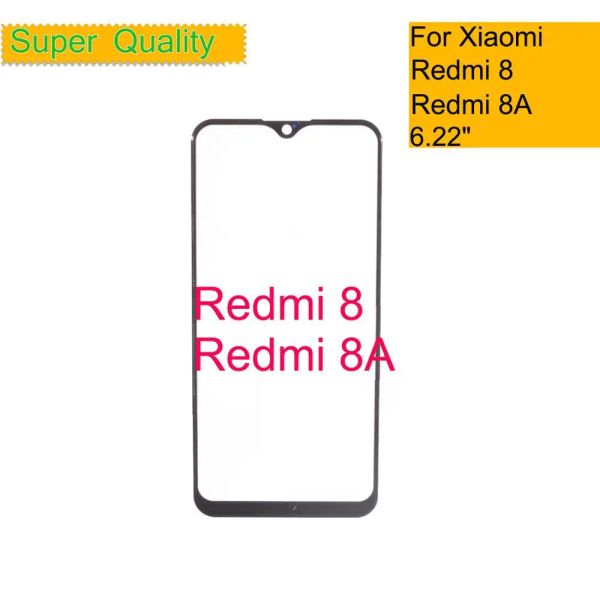 Panneau 10pcs / lot pour Xiaomi Redmi 8A Tacy Screen Panneau avant en verre extérieur pour le Redmi 8 Écran tactile en verre avant avant avec colle OCA