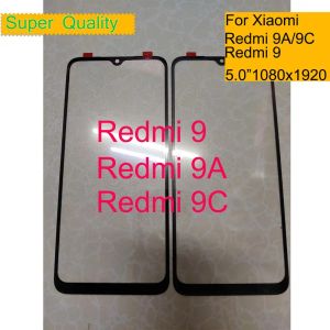 Panneau 10pcs / lot pour Xiaomi Redmi 9 9a 9c Tactile Panneau Panneau avant en verre extérieur pour Redmi 9i 9AT Écran tactile en verre avant avec OCA