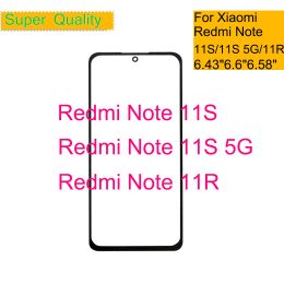 Panneau 10pcs / lot pour Xiaomi Redmi Note 11S Écran tactile Panneau avant Lentille en verre extérieur pour Redmi Note 11r LCD Verre avant avec OCA
