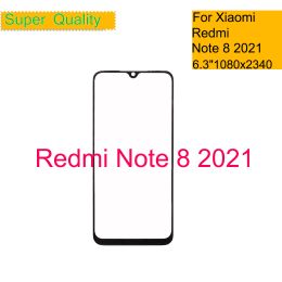 Panneau 10pcs / lot pour Xiaomi Redmi Note 8 2021 Panneau tactile Panneau avant Lentes en verre extérieur M1908C3jgg LCD Verre avant avec OCA