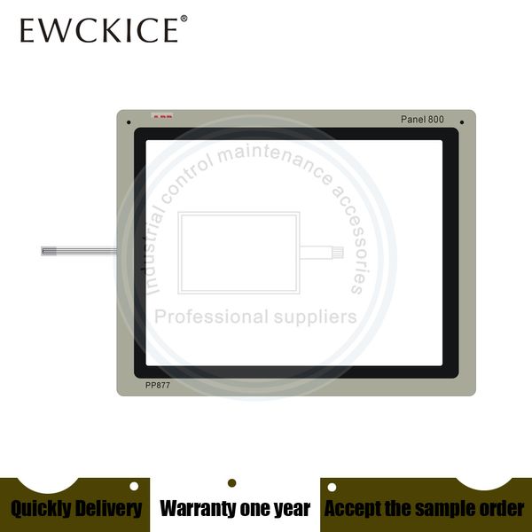 Panel 800 Piezas de repuesto PP877 HMI 190213 A Pantalla táctil industrial Y película de etiqueta frontal