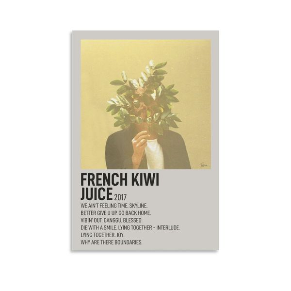 Carteles colgantes de Panel Vertical francés-jugo de KIWI 2017 FKJ, lienzo artístico para pared, carteles Doth