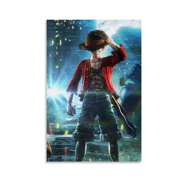 Affiches suspendues sur panneau Vertical One -Piece Luffy10 Wall Art Canvas Doth Posters