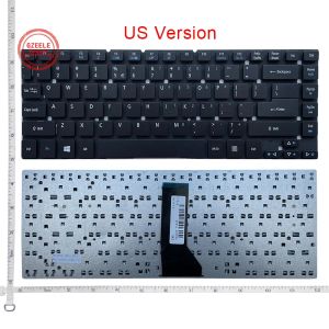 Panneaux Gzeele Nouveau clavier américain pour Acer Aspire ES1511 ASES1511 ES1511C35L ES1511C723 V121602AS1 V121602ES2 KB.I140G.260 Black Nouveau
