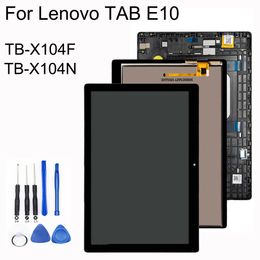 Panneaux Nouveaux 10.1 "Pour Lenovo Tab E10 E 10 TBX104F TBX104N TBX104L TB X104 Tactile Digitizer l'écran LCD Assemblage de l'écran