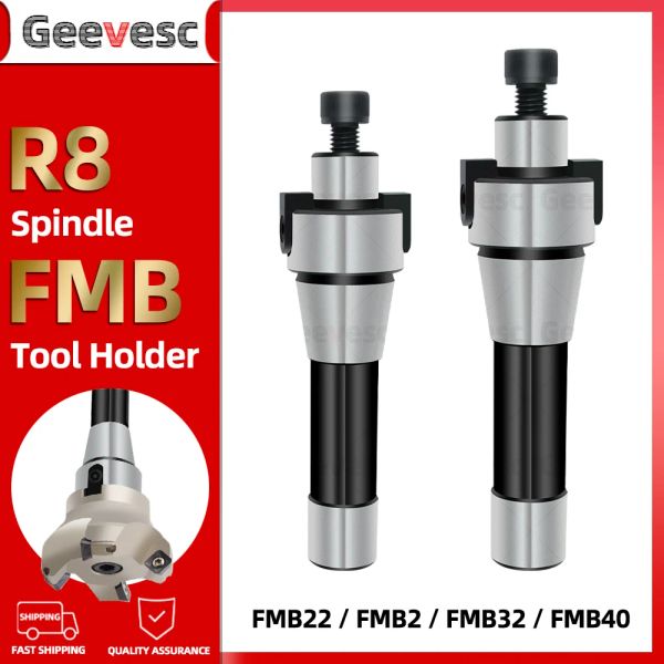 Panneaux R8 FMB22 FMB27 FMB32 FMB40 Porte-outil M12 Filetage 7/16 Misoning Hine Hine Tool Solder Tile Tice Face Milling Disk Connexion TIB