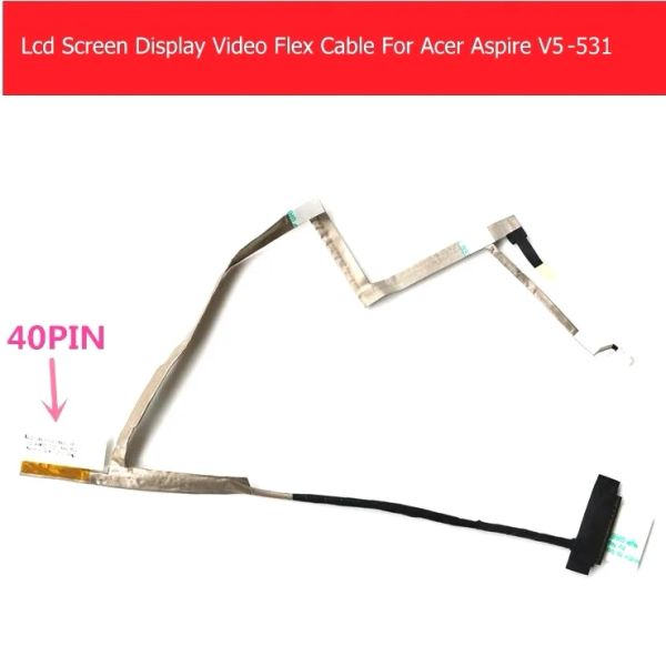 Paneles Weeten Cable flexible de la pantalla de la computadora portátil genuina para Acer Aspire V5 V5531 V5531G V5551 V5571 V5571G DS LCD Cable flexible LED