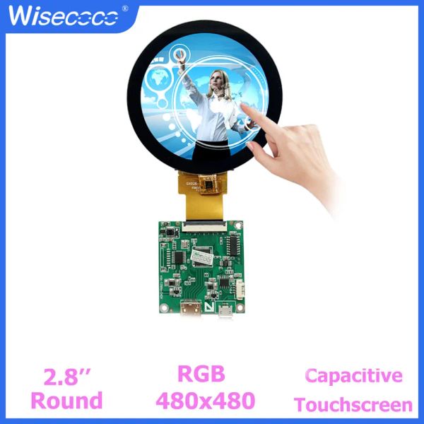 Panneaux Wisecoco Round LCD Affichage circulaire de 2,8 pouces