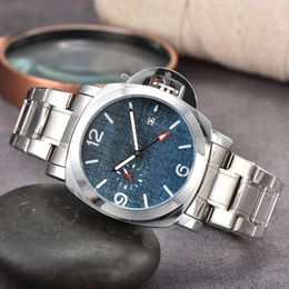Paner 2023 Chronographe Horloge Montres de créateur Quartz Montre pour hommes Bracelet en acier inoxydable Ppp0031