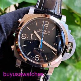 Panerai Machinery Watch Watch Mens Serie Luminor Watch Mechanical Watch 44mm Negro PAM00524