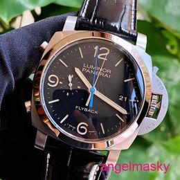 Panerai Mall Watch Watch Mens Serie Luminor Watch Mechanical Watch 44mm Negro PAM00524