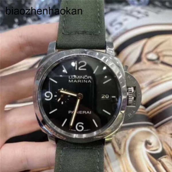 Panerais Watch Panerai Lumino Series Automatic mécanique 300 mètres Plongée pour les sports pour hommes et loisirs 44 mm Black Cador Small Second Pam00618 9hfo