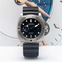Montres de bracelet de luxe Paneraisiss Watchs submersibles Technologie suisse Peinahai Mens Watch Luminor Series 47 Titanium Alloy Automatique mécanique Sports Watch