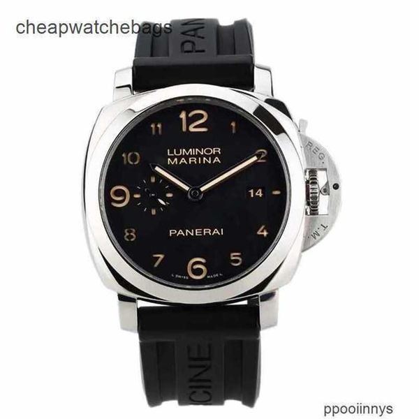 Paneraiss Relojes de pulsera de lujo Relojes sumergibles Tecnología suiza 58800 Peinahai Pam00359 Relojes automáticos mecánicos automáticos para hombres Acero inoxidable completo WN-31YL