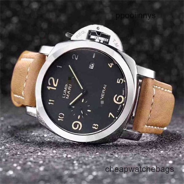 Paneraiss Relojes de pulsera para hombre Reloj suizo automático Fat Nahai Fuerzas especiales para hombres Militar al aire libre Luminoso Tiempo de viaje preciso WN-57Z6