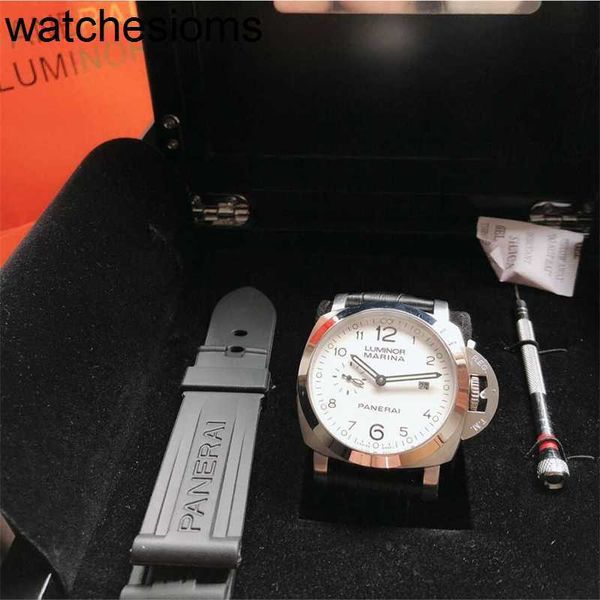 Panerass Watch Designer Wall Wall Wall Wall Wall Wall Walls Mirror Swiss Automatic Movematy Tamaño de 44 mm Santa de piel de vaca importada QSA1 Iris