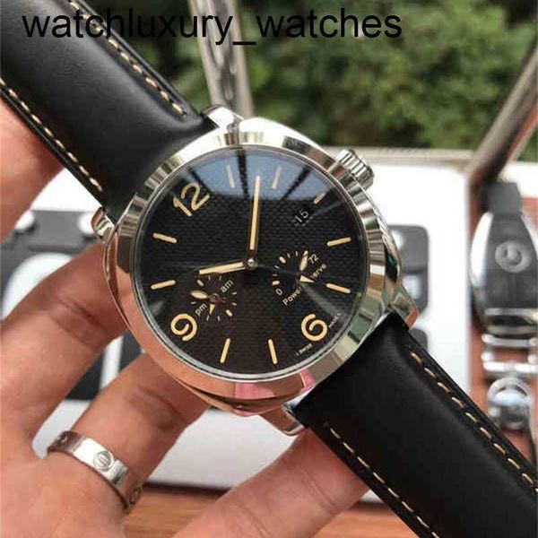 Panerass Watch Luxury Automatic Movematy Men Calidad de lujo 316L Correa de cuero de acero inoxidable Reserva de energía de la pulsera 44 mm de 44 mm 3eny