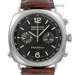 Panerei Luxury Watches Luminors Due Series Swiss Swiss Rendu Office Radiomir Rattrapante Ref.PAM00214 Automatisch Schwarz ME3S