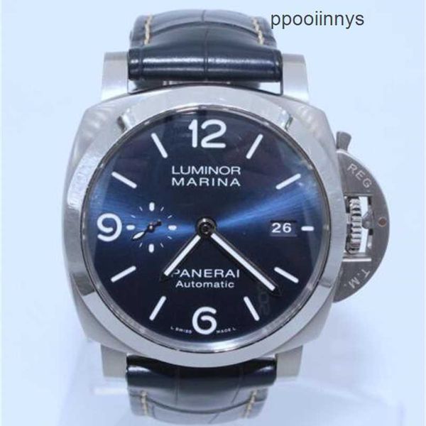 PANEREI SEMMERIBLE MESTRES MOTION MÉCANIQUE AUTOMATIQUE CHAPPEUR 44 mm Automatic Steel Mens Watch 1313 Vendu comme 7988