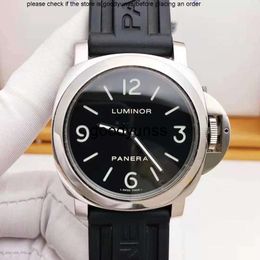 Paneris Watch Watch Watch Luxury Paneraii Montre à bracelet Mino Series PAM 00112 Manuel Mécanique Mens 44 mm en acier inoxydable Imperméable de haute qualité