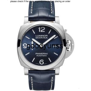 Paneris Watch Luxury Designer kijkt Paneraii polshorloges mino automatisch mechanisch horloge heren blauw precisie staal waterdichte PAM01313