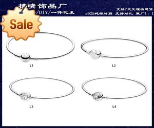 Panjia S925 pur argent chaîne lisse Bracelet en forme de coeur roi Lion fermoir bijoux à bricoler soi-même perles accessoires 67OF9688183