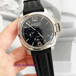 Pannerai Watch Luxury Designer Series Manual Mechanical Watch Mens 44 mm Placa negra de ocho días Almacenamiento dinámico PAM00233