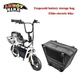 Sacoches Sacs 1108 Fiido sac voyage vélo électrique trapèze épaissir étanche stockage de batterie au Lithium 1680D Oxford tissu 230D doublure 231017