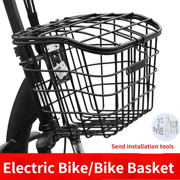 Sacoches sacs 1pc robuste vélo vélo panier vélo avant électrique Scooter support de stockage accessoire 231030