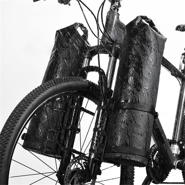 Sacs de sacoches 3L7L sac de fourche de vélo étanche Roll Top sec Portable Scooter électrique vélo cyclisme Pack pièces de sacoche 230825