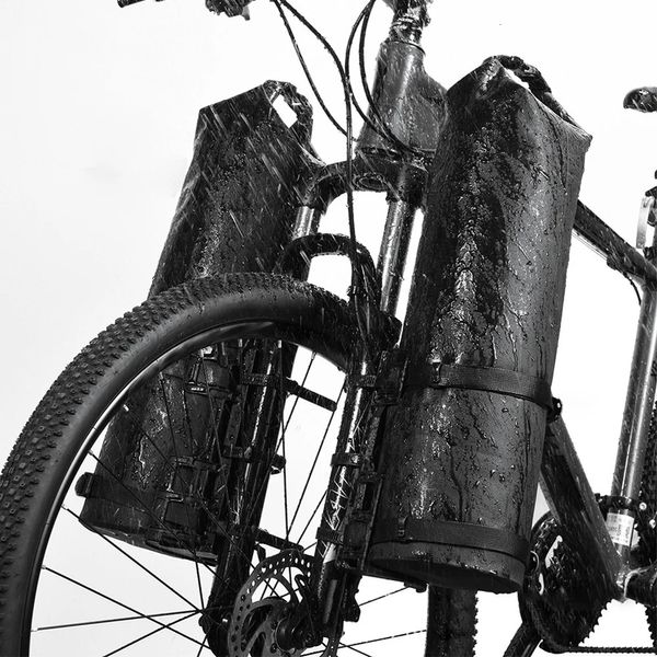 Sacoches sacs 3L7L sac de fourche de vélo étanche Roll Top sec Portable Scooter électrique vélo cyclisme Pack sacoche 231017