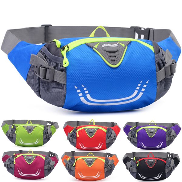 Alforjas Bolsas Montar en bicicleta Ciclismo Correr Pesca Senderismo Bolsa de cintura Fanny Pack Cinturón al aire libre Hervidor Bolsa Gimnasio Deporte Fitness Botella de agua Bolsillo 230824