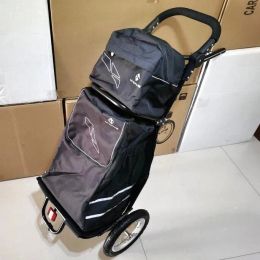 Alforjas Bolsas Remolque de carga de bicicleta plegable con bolsa grande y contactor Bicicleta 12 pulgadas Rueda de aire Tienda Carro Lage Carro Drop Entrega Spo Dhj9Z