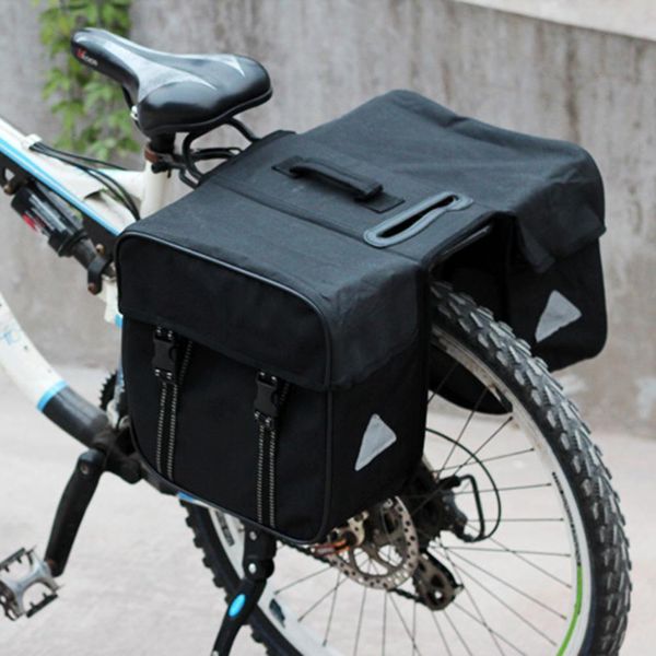 Alforjas Bolsas MTB Bolsa de bicicleta Rack trasero Bicicleta Tronco Equipaje Pannier Asiento trasero Doble Lado Ciclismo Bicicleta Durable Viaje 230823