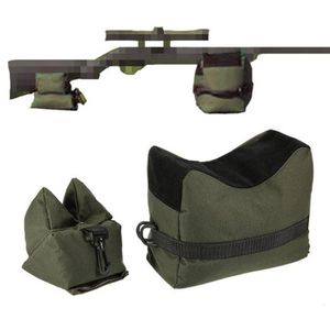 Alforjas Bolsas Bicicleta al aire libre Frente Bolsa trasera Soporte Rifle Sandbag Set Francotirador portátil Caza Táctica Pistola Resto Soporte de destino CS Bolsa de tiro 230311