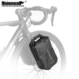 Bolsas de alforjas Rhinowalk Bolsa de bicicleta para horquilla Bolsa de bicicleta de liberación rápida Impermeable 4-6L Bolsa de scooter eléctrico Bolsa delantera de bicicleta Accesorios de bicicleta 230616