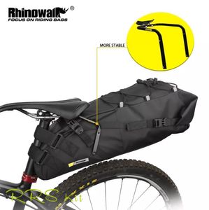 Sacoches Sacs Rhinowalk Étanche Vélo Selle Sac Stabilisateur Support 10L-13L Grande Capacité Queue Arrière Vélo Sac Titulaire Vélo Tronc Support 230616