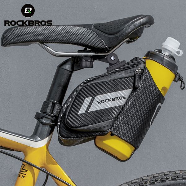 Bolsas de alforjas rockbros 15l bolso de bicicleta repelente de agua duradera bicicleta de carretera mtb con accesorios de bolsillo de botella 230811