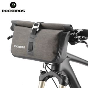 Fietstassen tassen rockbros 56L fiets waterdichte voorste reflecteerbuis fiets mtb groot capaciteitstandscheebar frame trunk pannier 221201