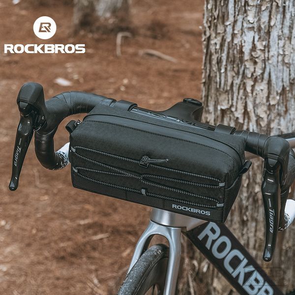 Sacs sacs Rockbros Bicycle Front Sac de grande capacité Case de rangement MTB Road Cycling Multifonction Panier multifonction accessoires 230811