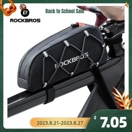 Packtaschen ROCKBROS Fahrradtasche, wasserdicht, reflektierend, vorne, oberer Rahmen, Rohrtasche, große Kapazität, ultraleichte Fahrradtasche, Fahrradtasche, 1 l, 230824