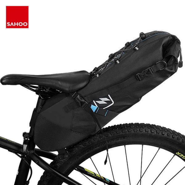 Sacoches Sacs SAHOO sac de queue de vélo sac de rangement de tige de selle étanche cyclisme vtt vélo de route pochette de sacoche arrière paquet Bolsa 131372 0201