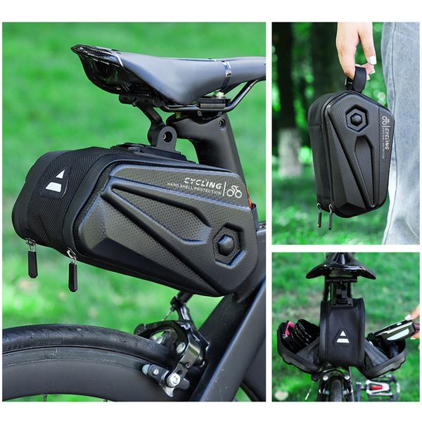 Sacoches Sacs WEST BIKING 2.6L Grande Capacité Sac De Selle De Vélo Antipluie Antichoc Tube De Vélo Queue Arrière Tige De Selle Sac Vélo Accessoires 230224